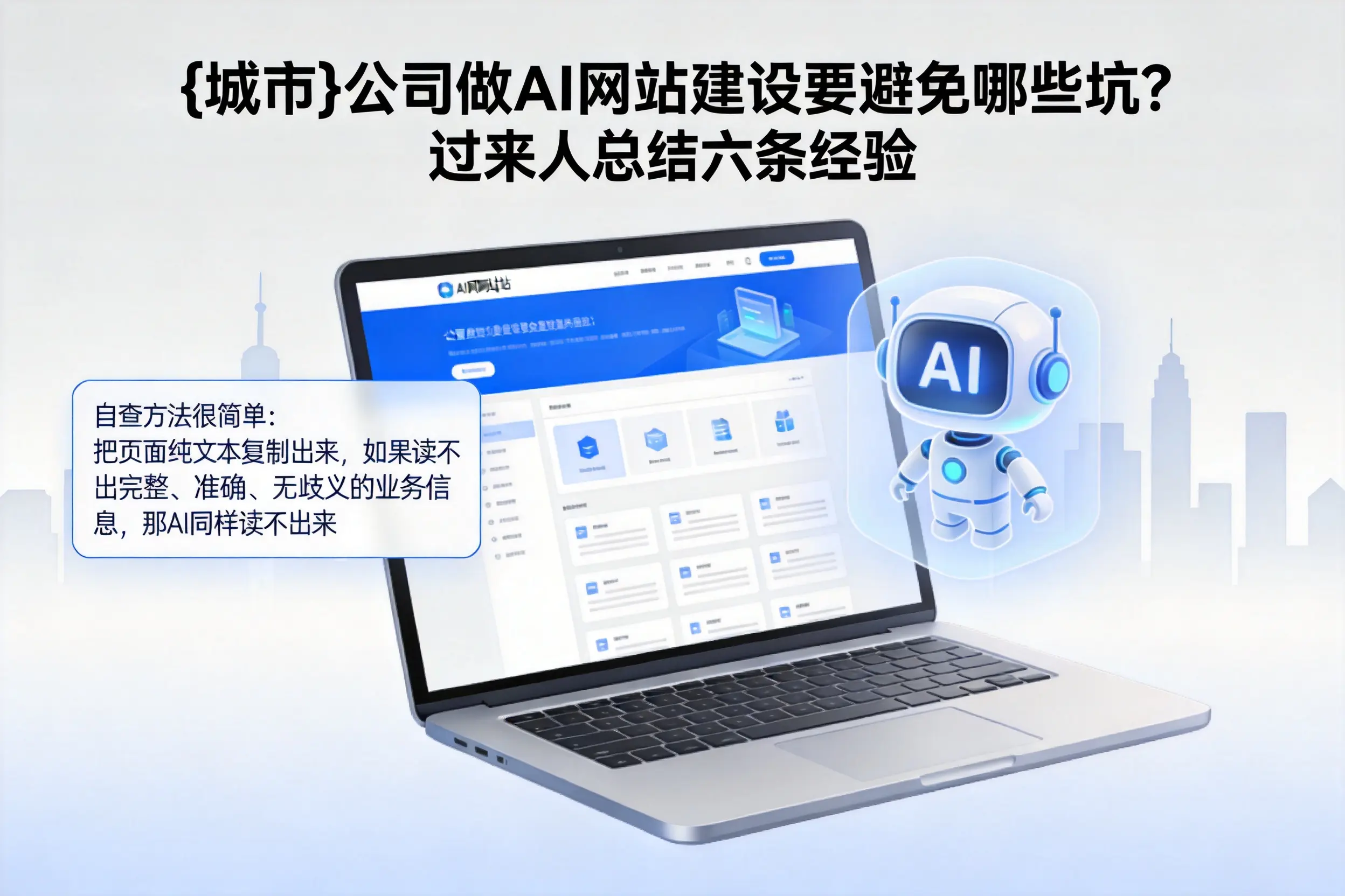 中山公司做AI网站建设要避免哪些坑?过来人总结六条经验