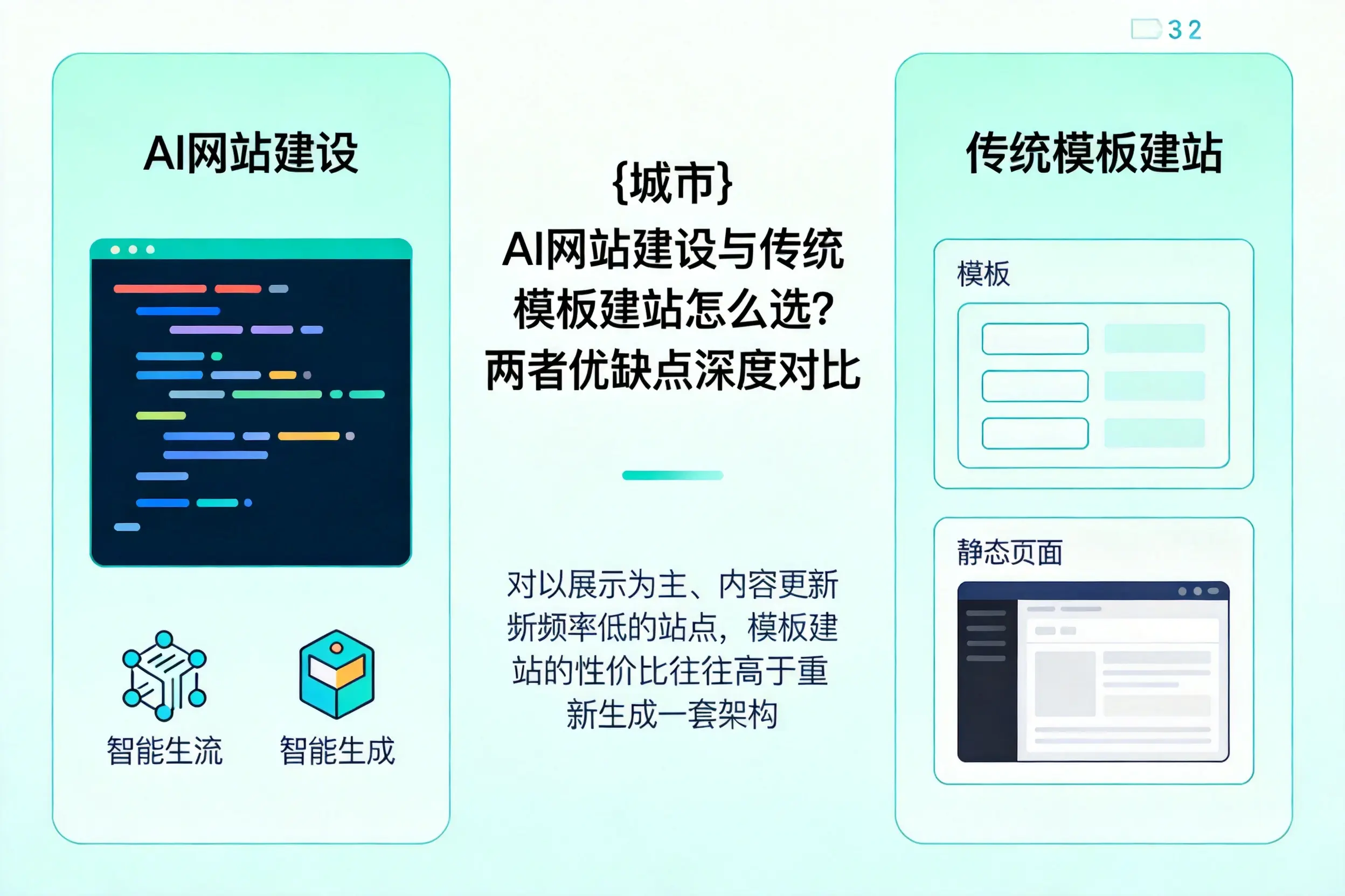 中山AI网站建设与传统模板建站怎么选?两者优缺点深度对比