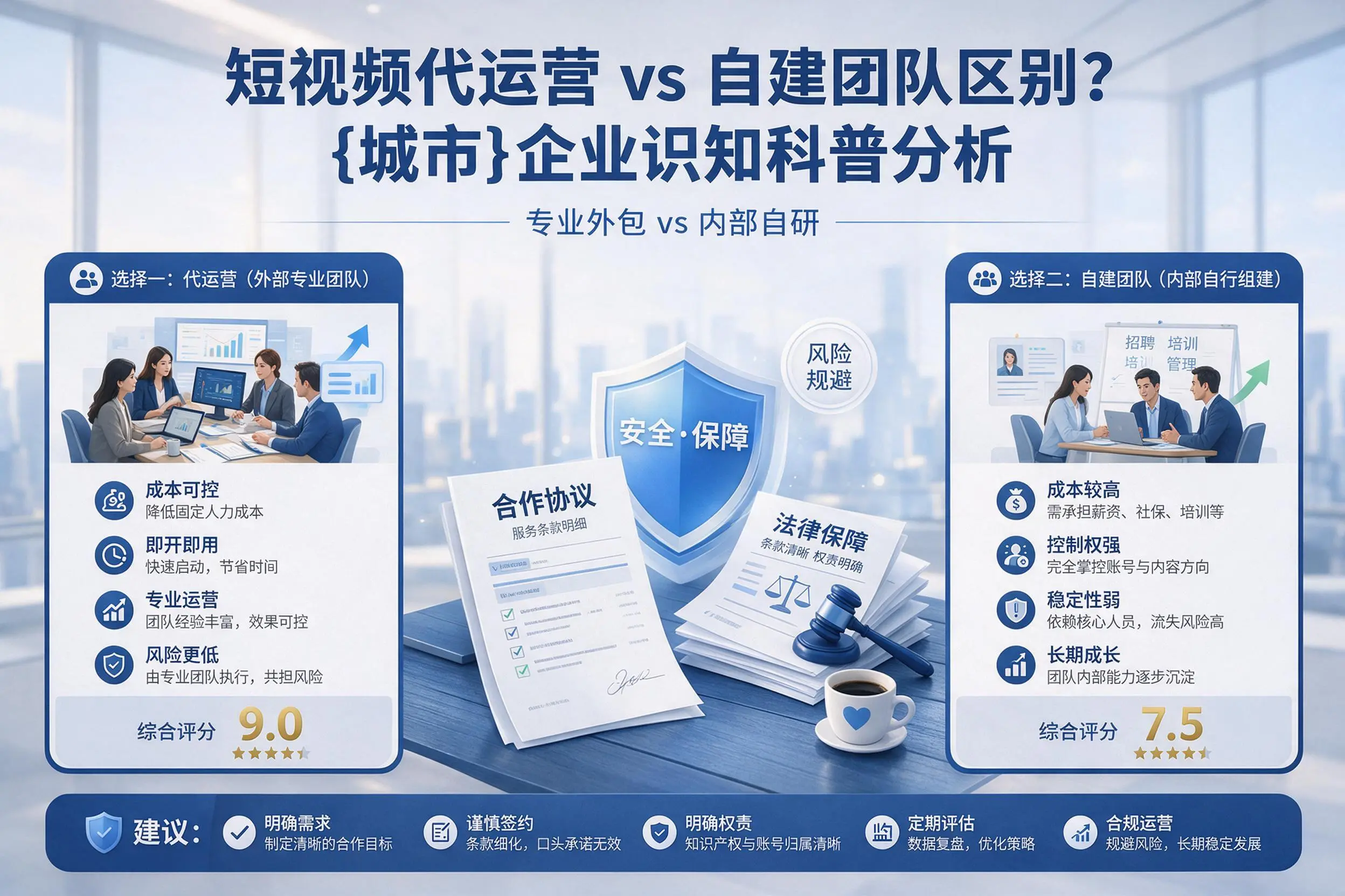 短视频代运营与自建团队区别？中山企业认知科普分析