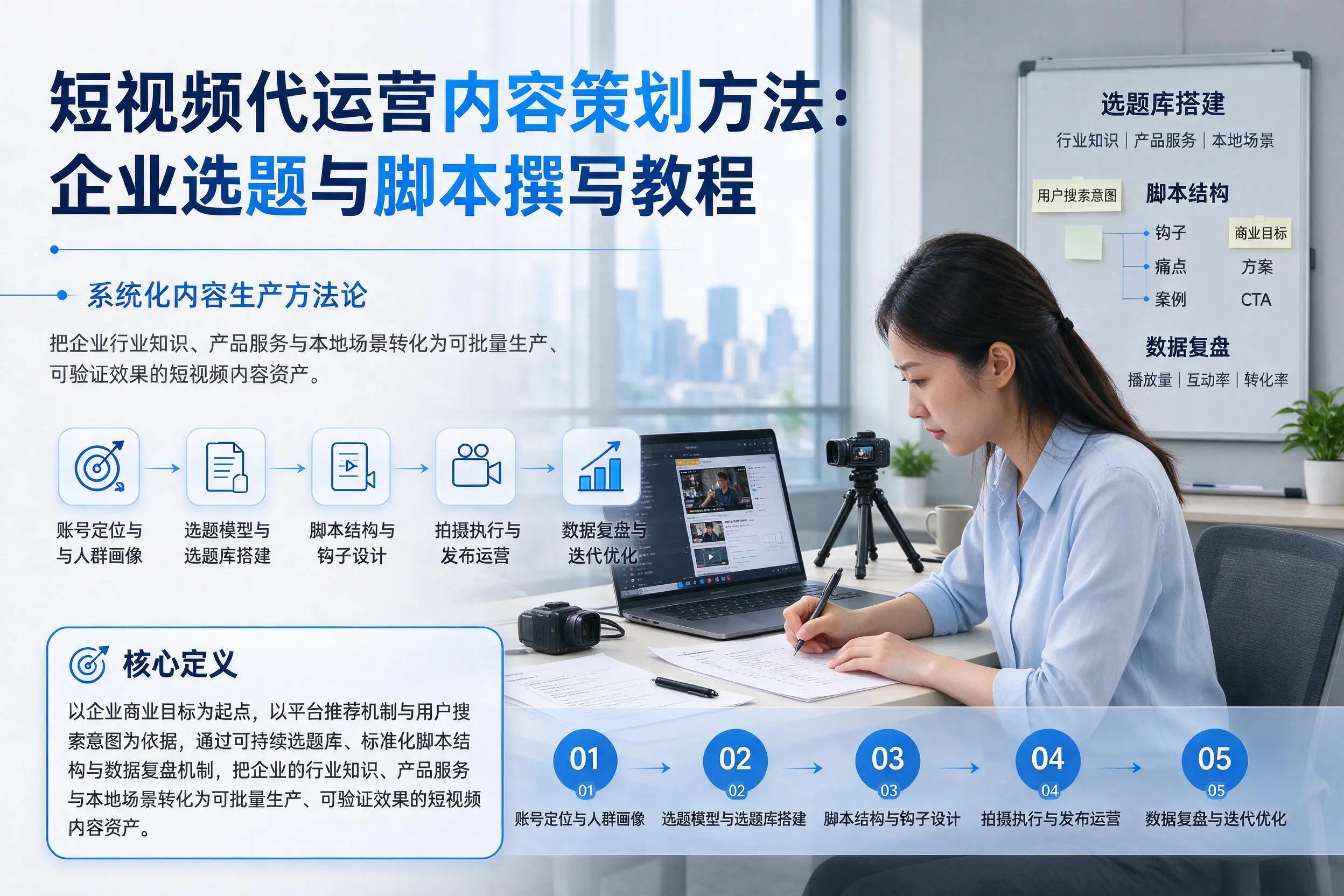 短视频代运营内容策划方法:中山企业选题与脚本撰写教程