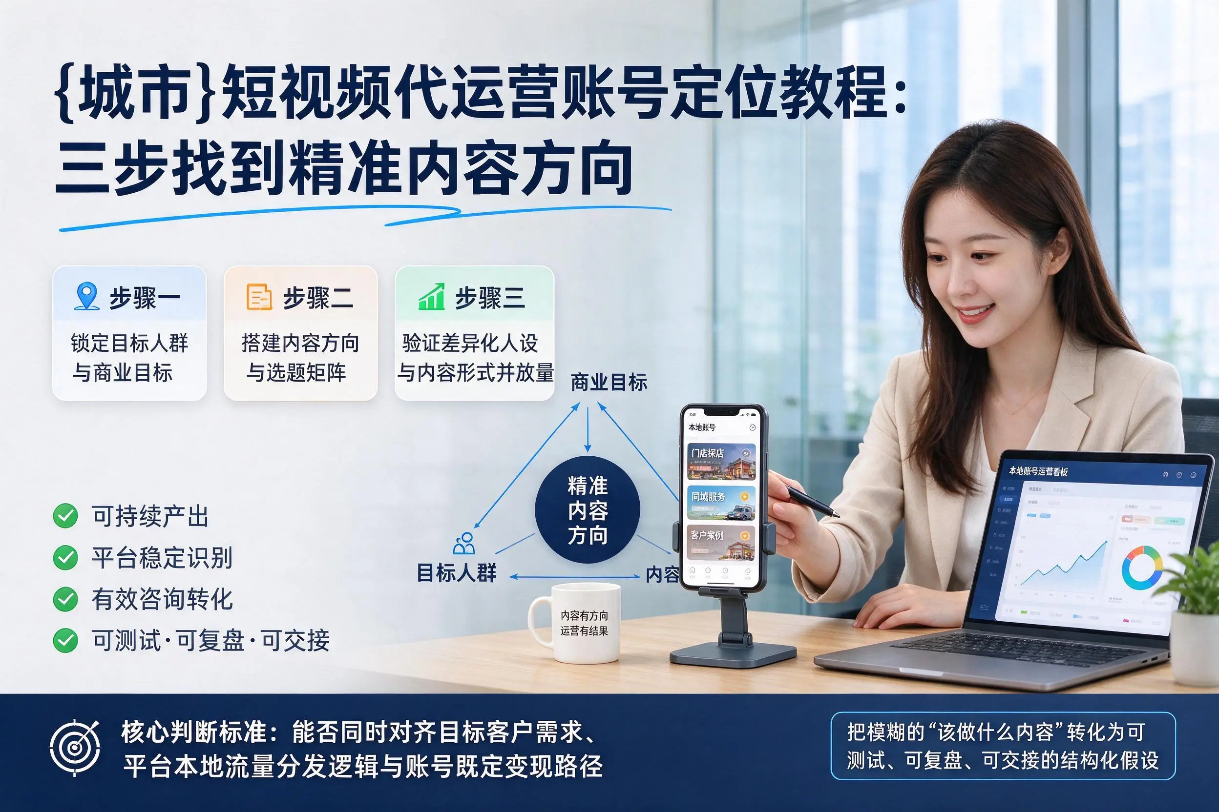 中山短视频代运营账号定位教程:三步找到精准内容方向