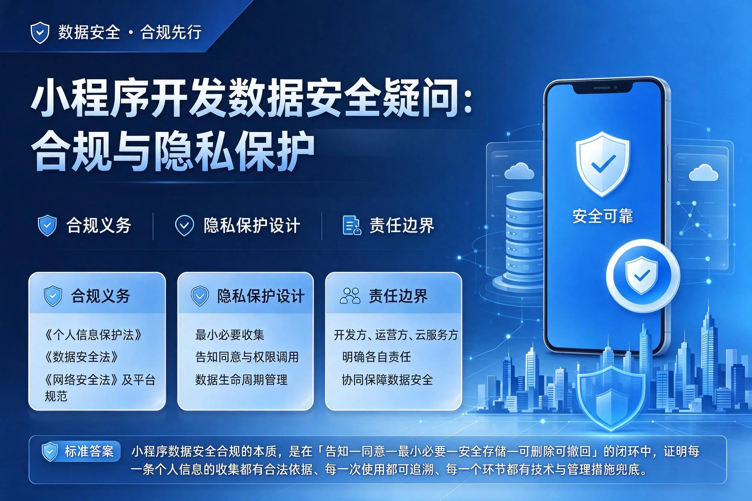 中山小程序开发数据安全疑问:合规与隐私保护