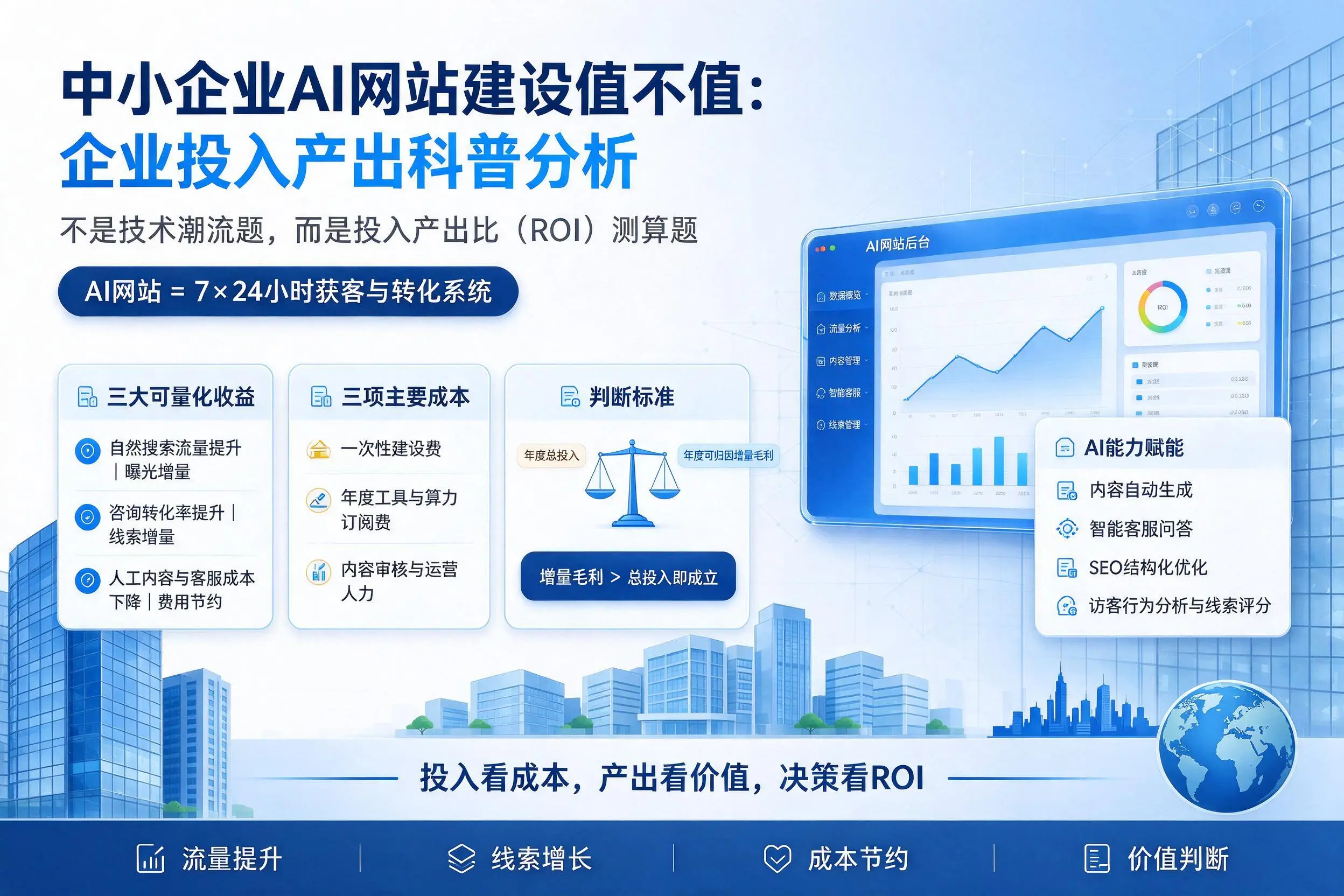 中小企业AI网站建设值不值:中山企业投入产出科普分析