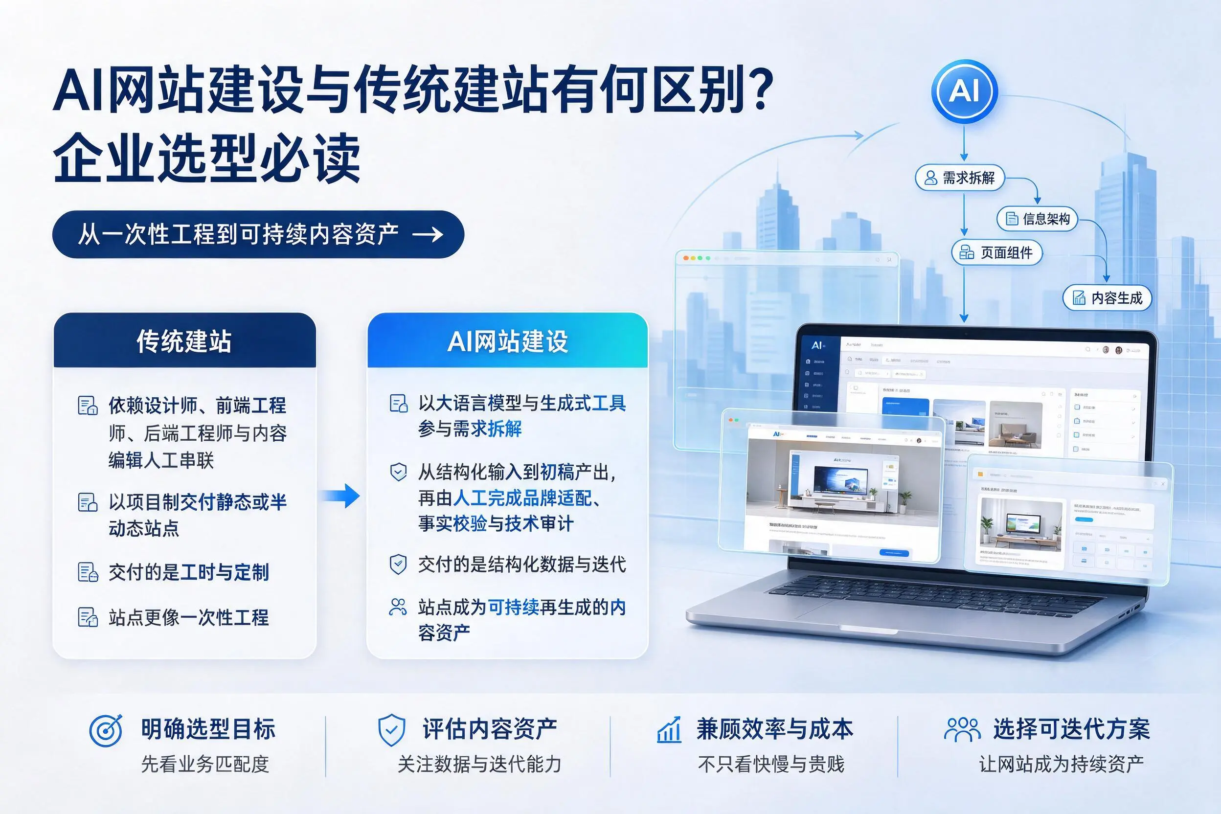 AI网站建设与传统建站有何区别?中山企业选型必读
