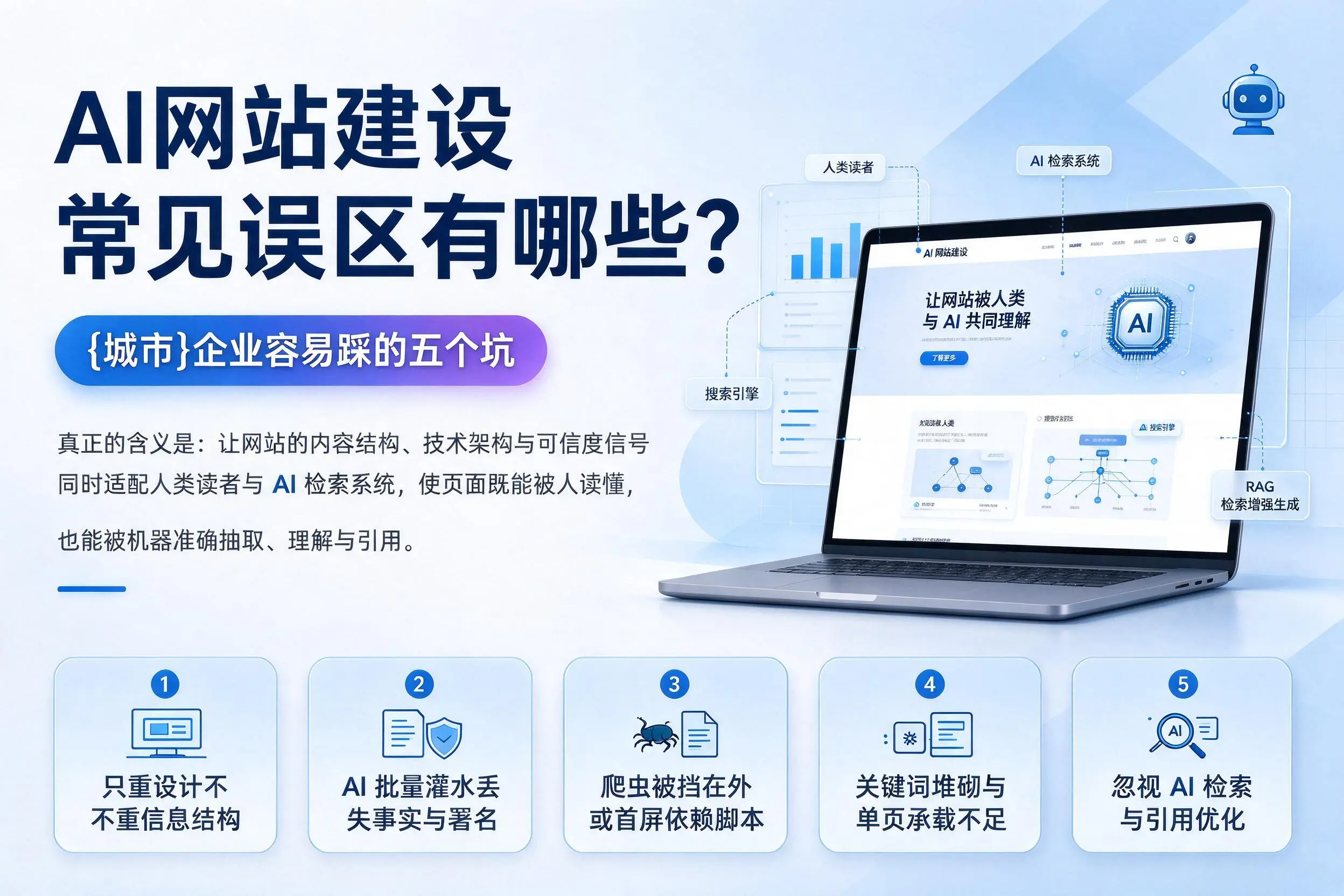 AI网站建设常见误区有哪些？中山企业容易踩的五个坑