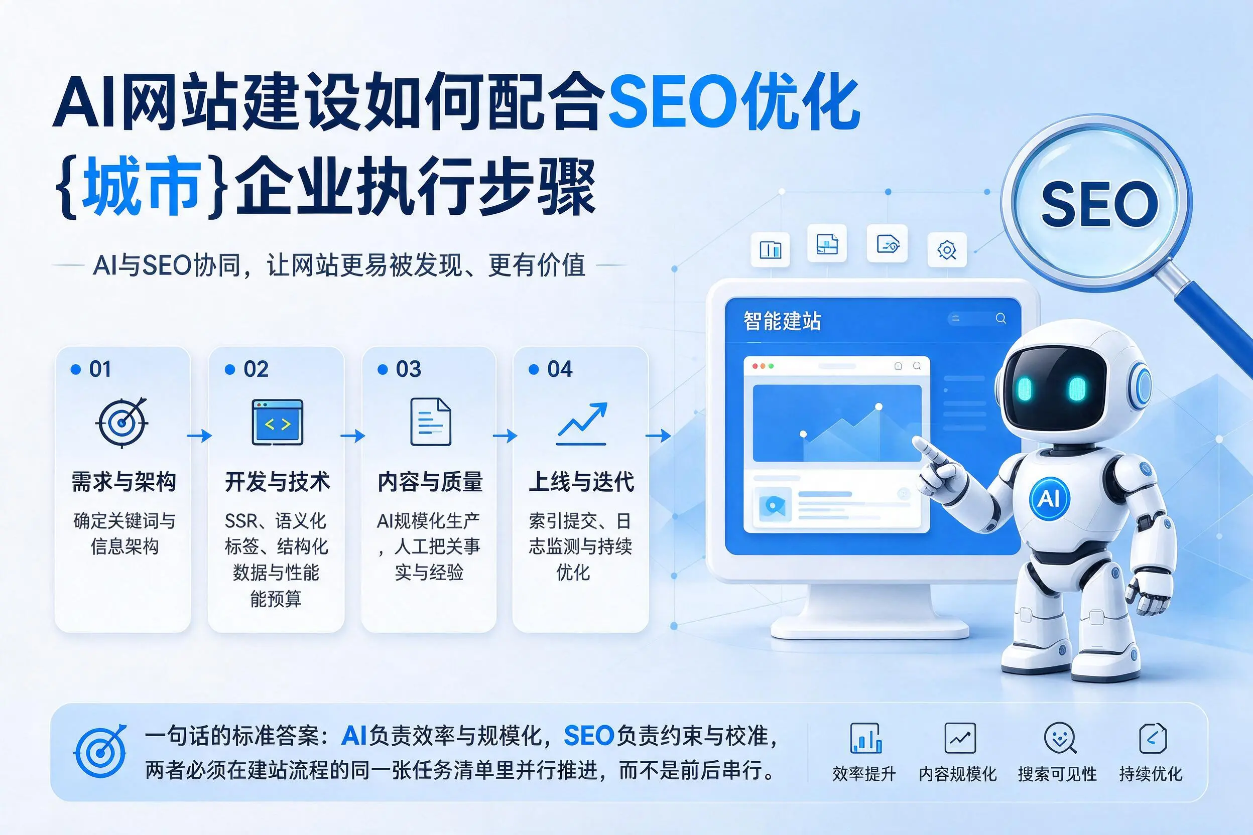 AI网站建设如何配合SEO优化,中山企业执行步骤