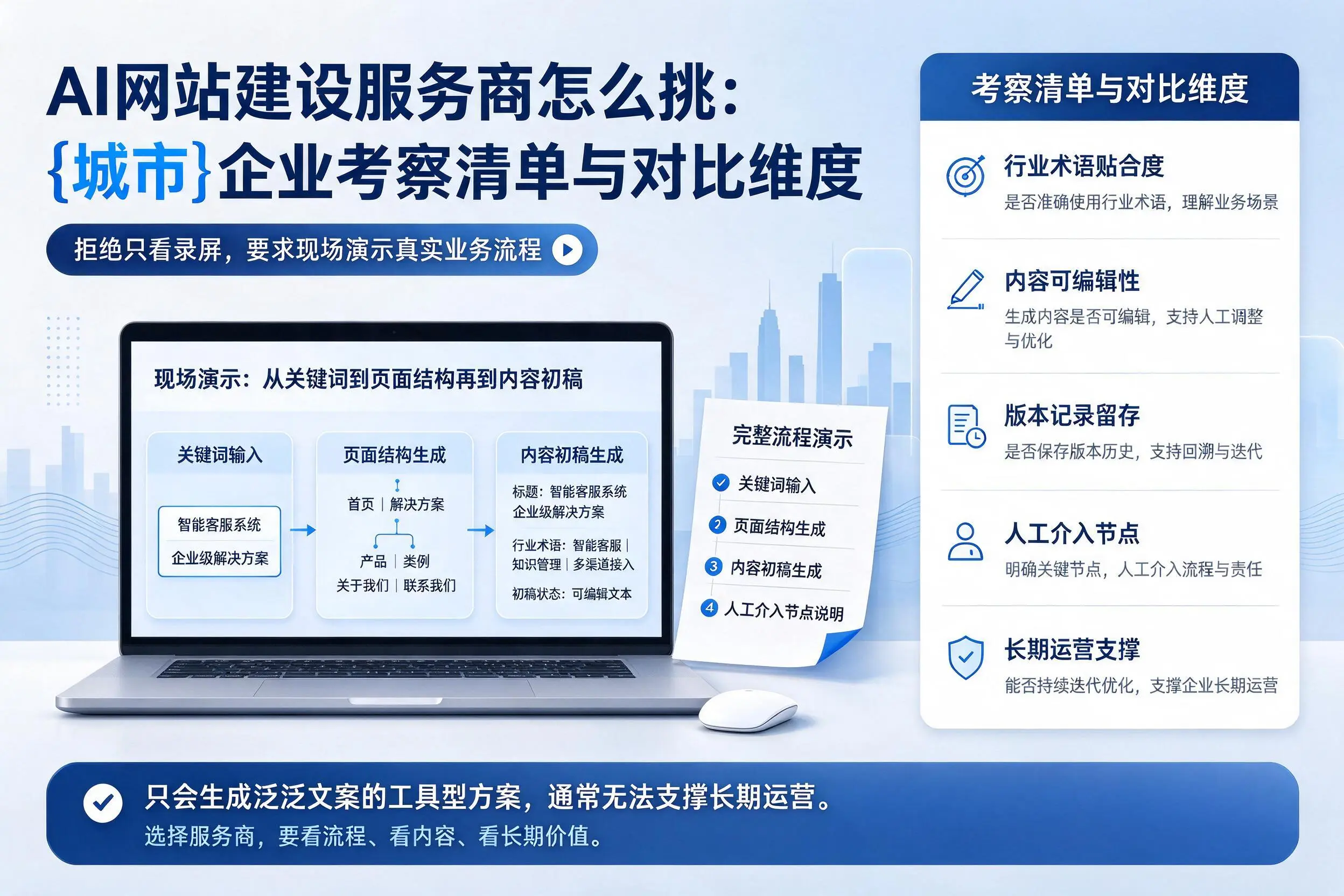 AI网站建设服务商怎么挑:中山企业考察清单与对比维度