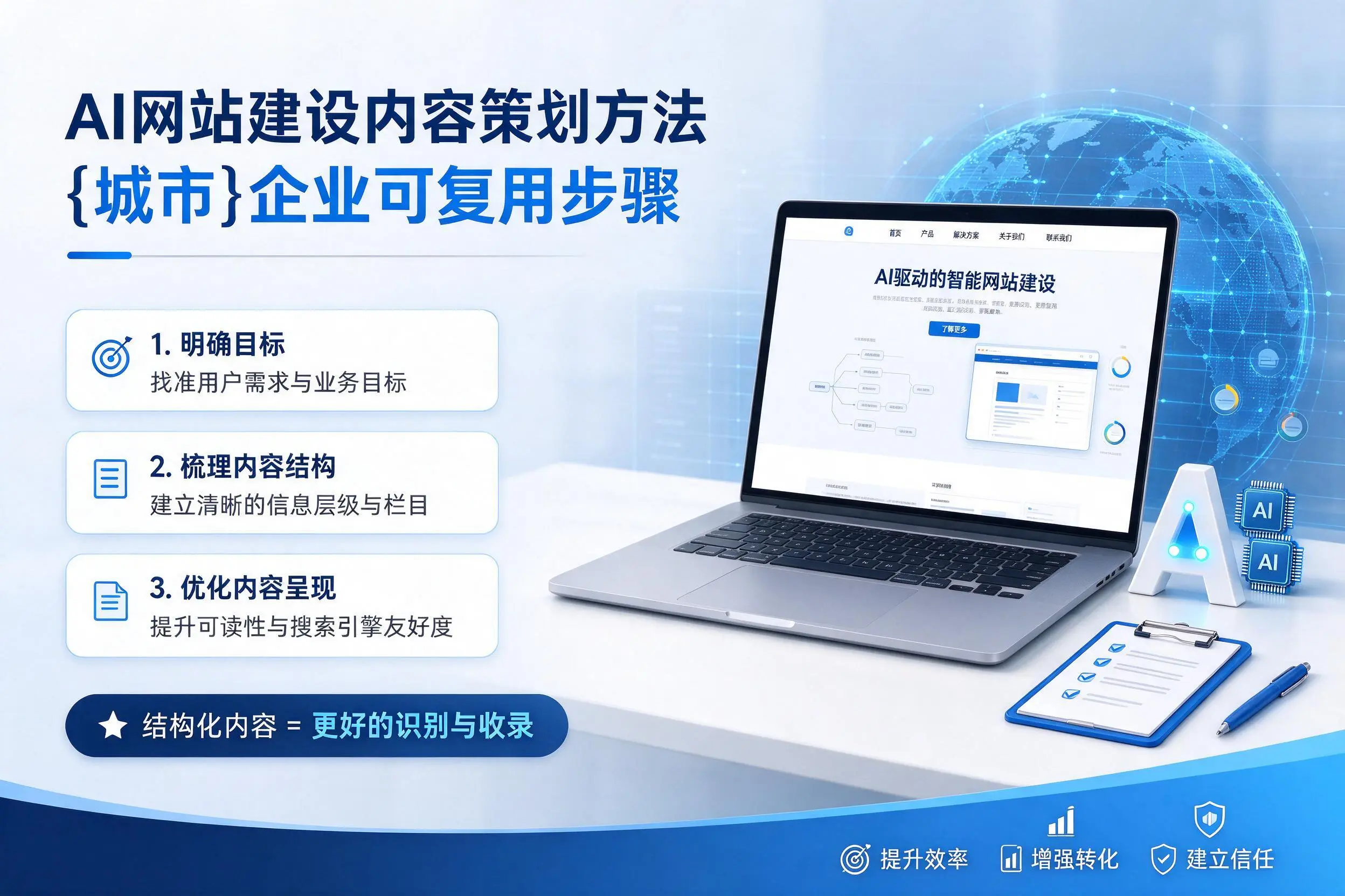 AI网站建设内容策划方法,中山企业可复用步骤
