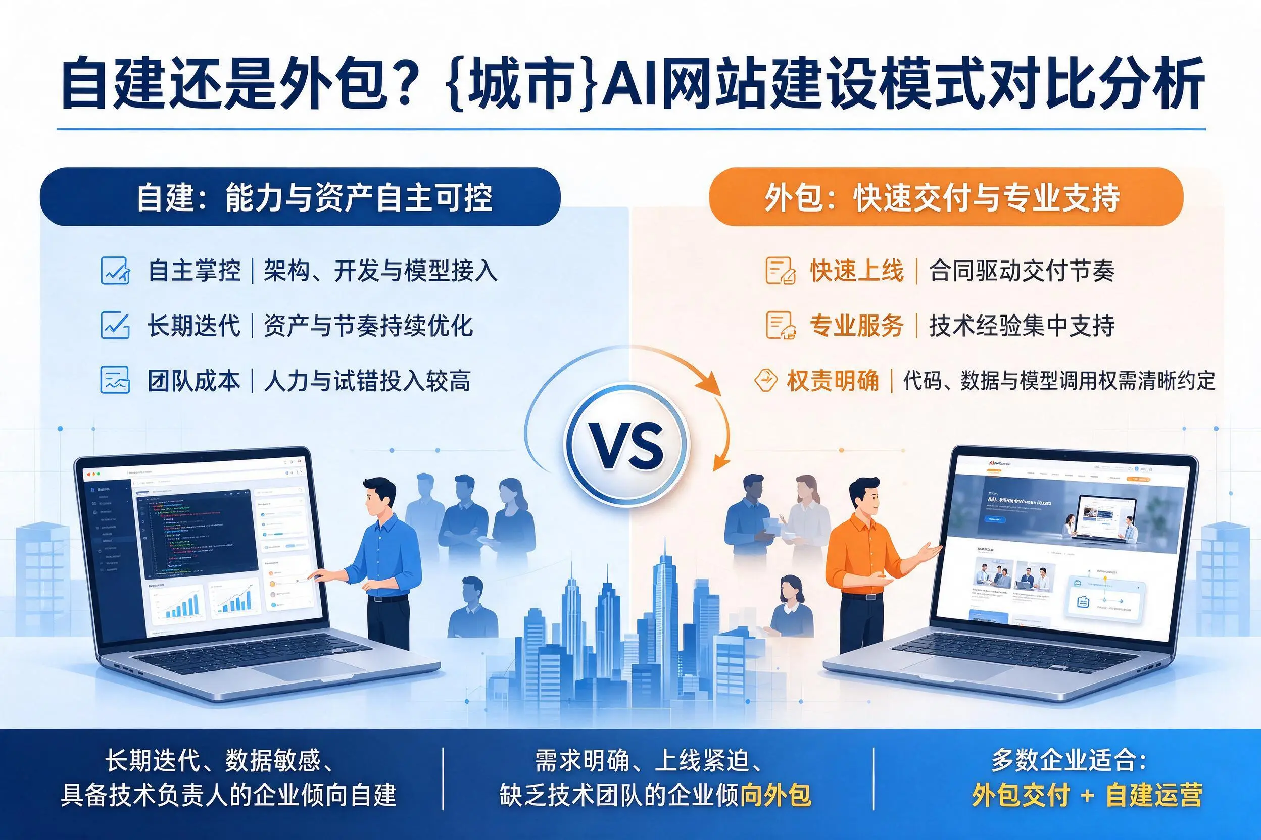 自建还是外包?中山AI网站建设模式对比分析