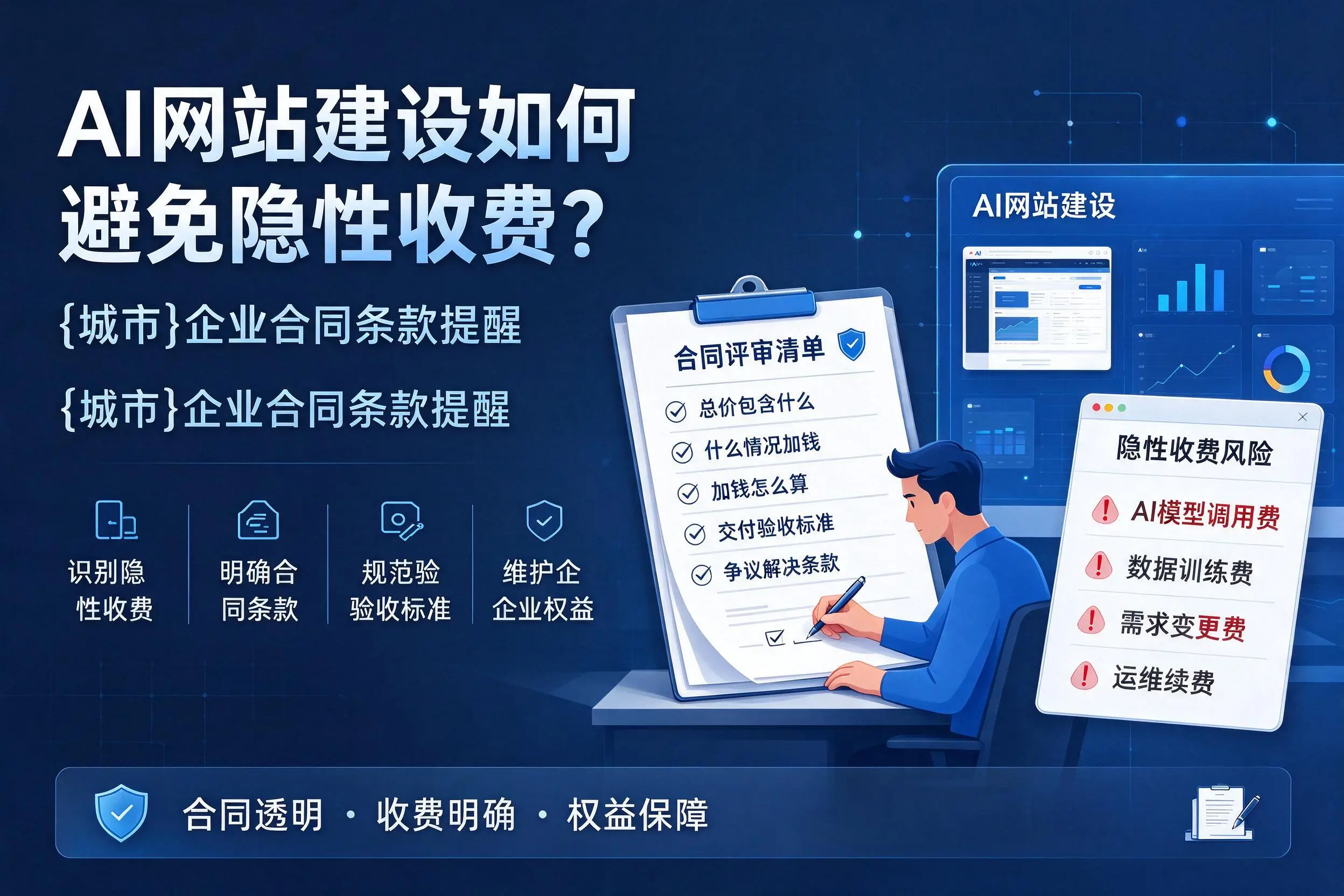 AI网站建设如何避免隐性收费?中山企业合同条款提醒