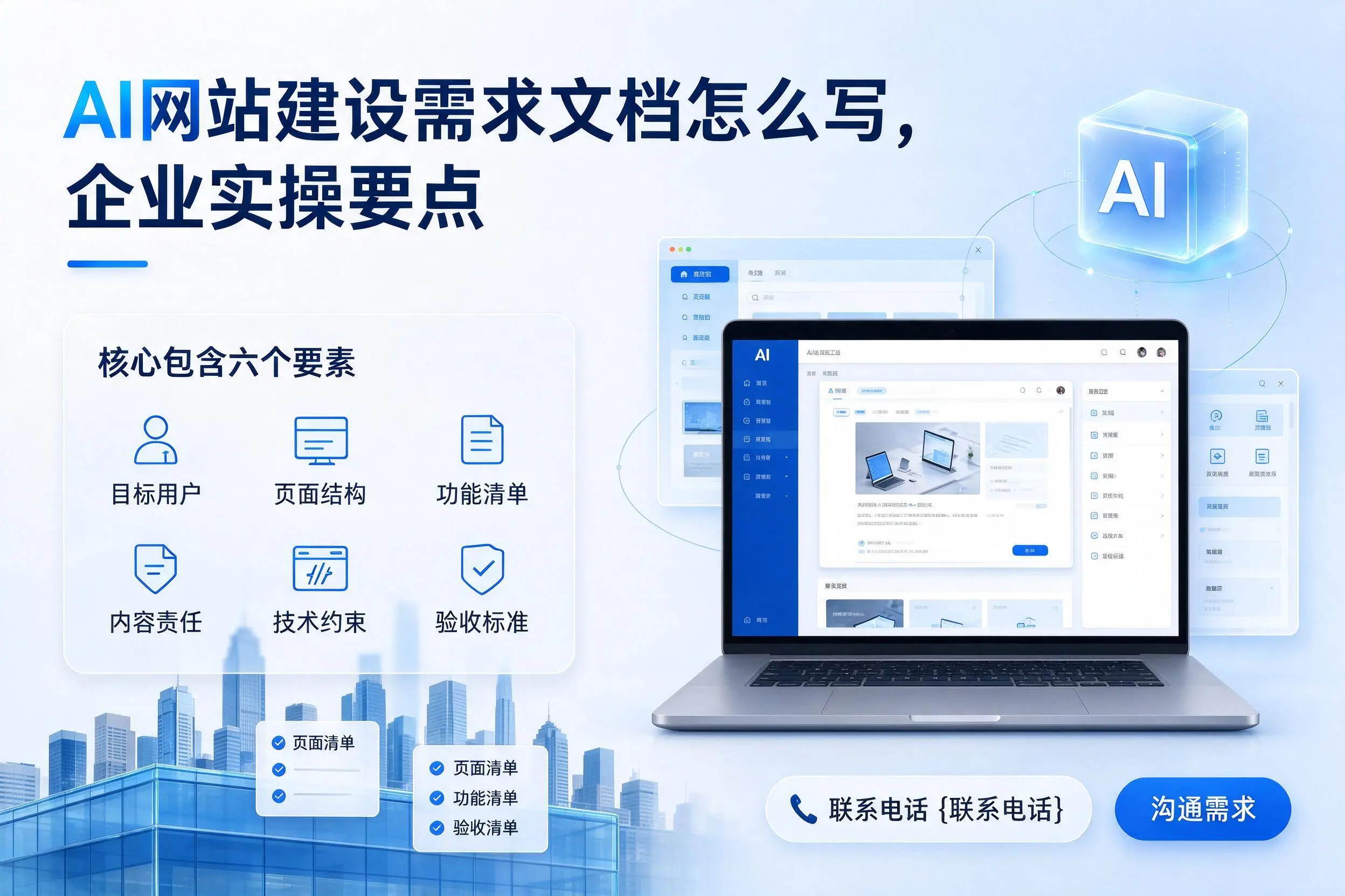AI网站建设需求文档怎么写,中山企业实操要点